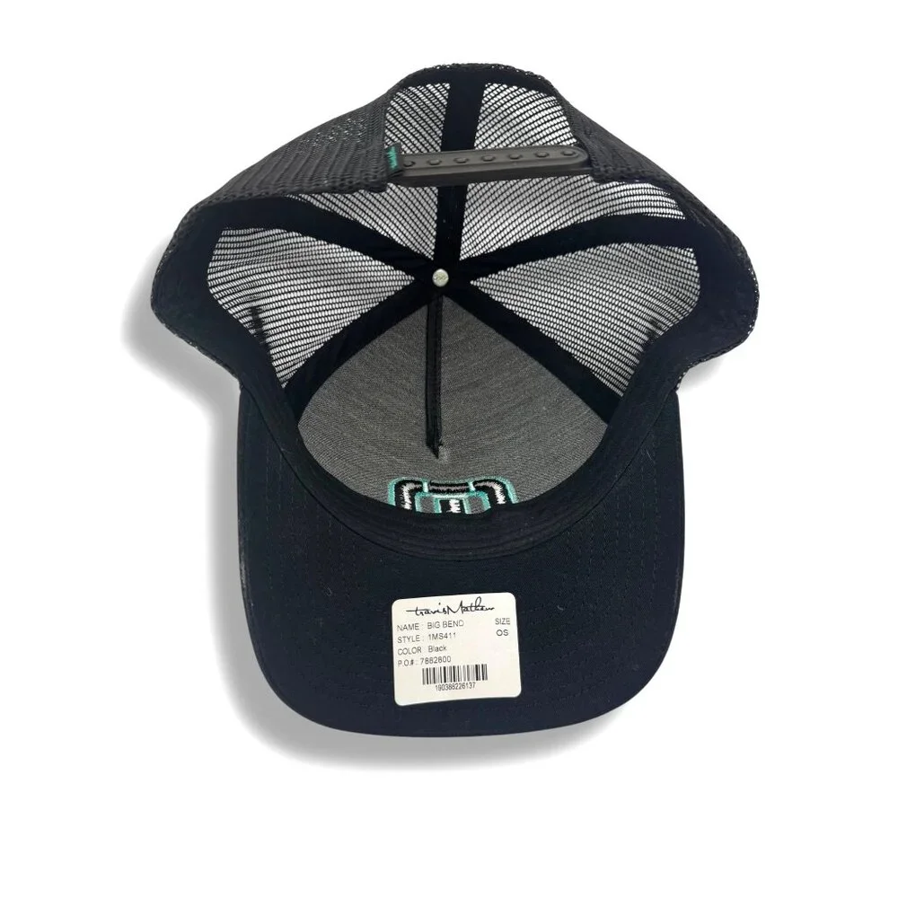 Travis Mathew Black‎ Big Bend Pineapple Hat Trucker Cap Snapback Mesh Golf New
